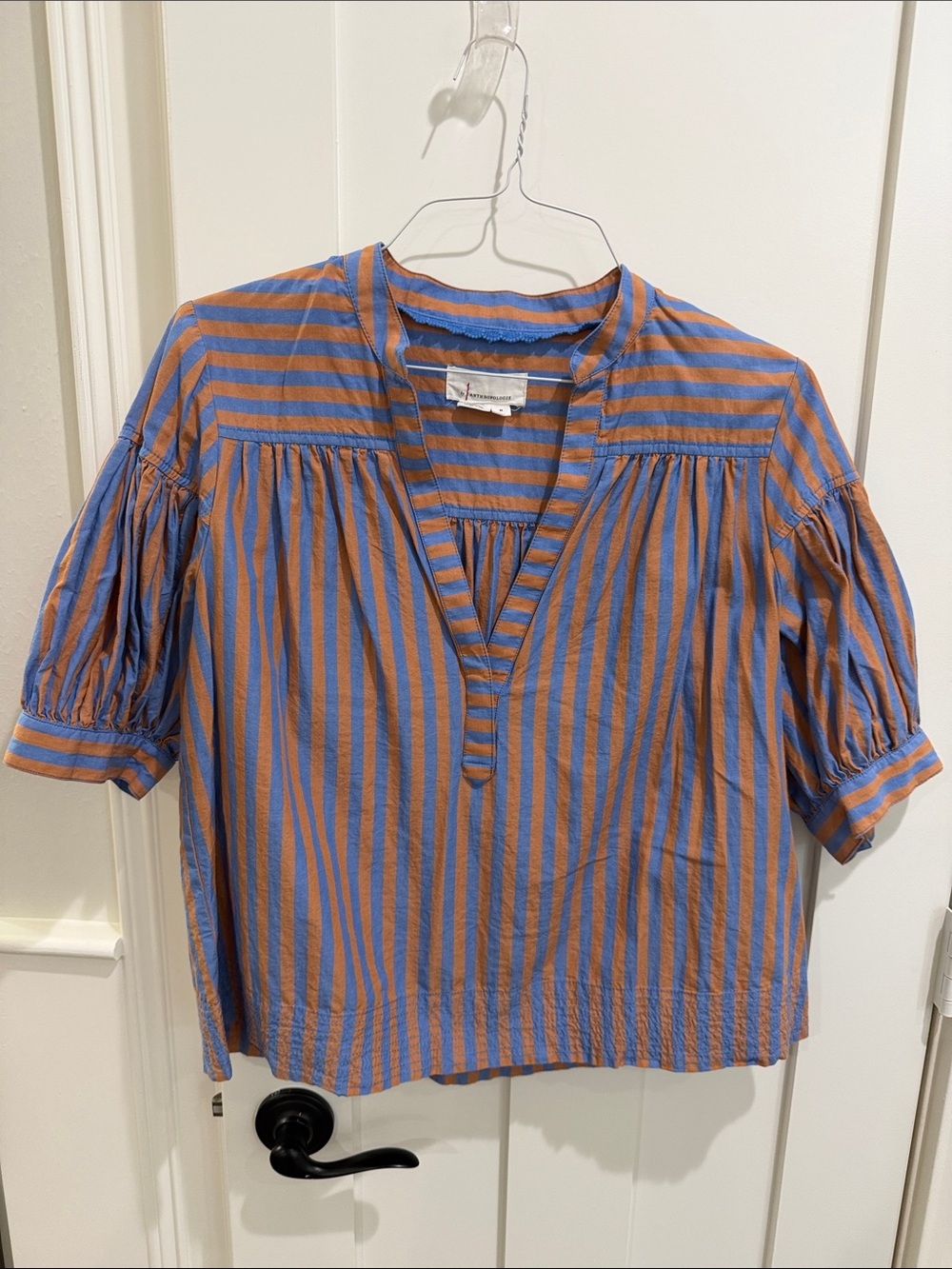 Anthropologie Striped Tunic in Blue and Brown